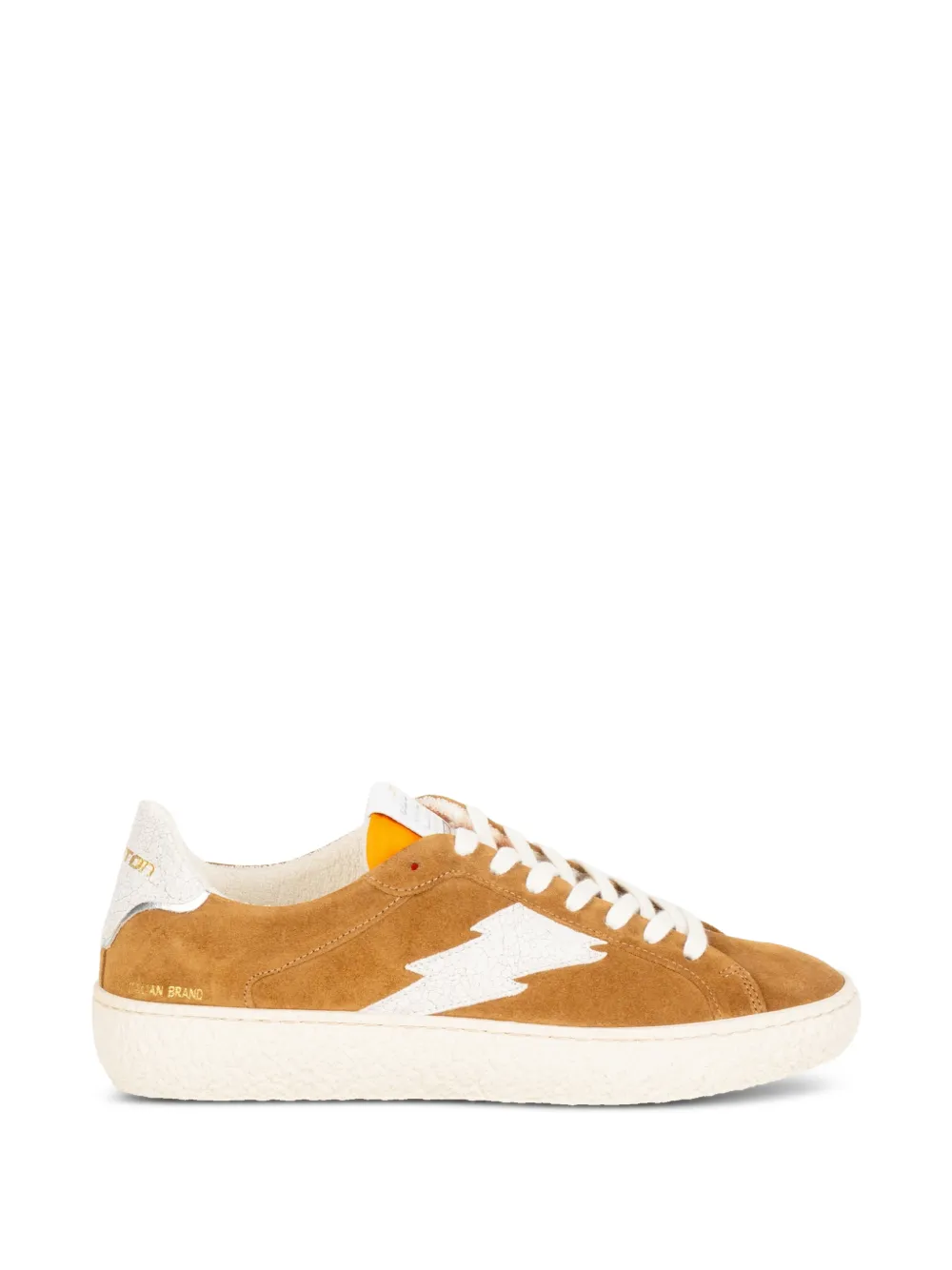Stokton Power Wildleder-Sneakers mit Blitzmotiv – Braun (POWERU004U0VELOURBROWN)