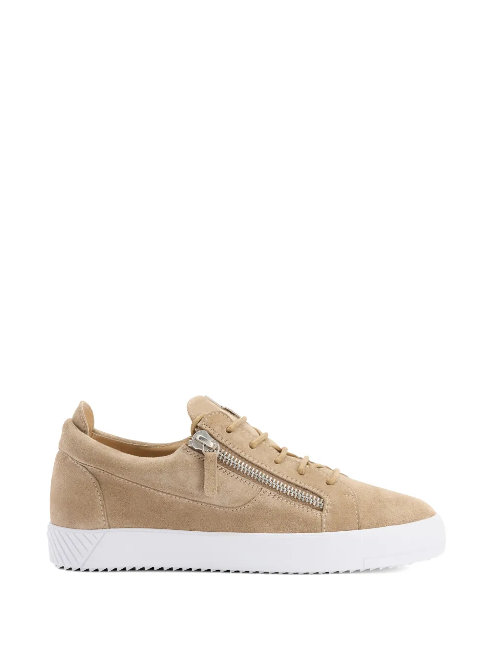 Giuseppe Zanotti Frankie metallic sneakers met rits – Beige (RU50028H09)