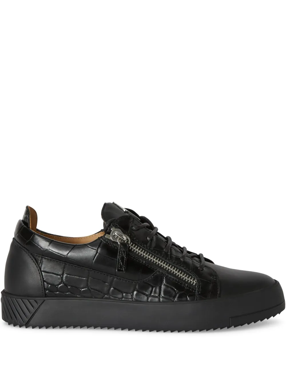 Giuseppe Zanotti Frankie Sneakers mit doppeltem Reißverschluss – Schwarz (RU90104H08)