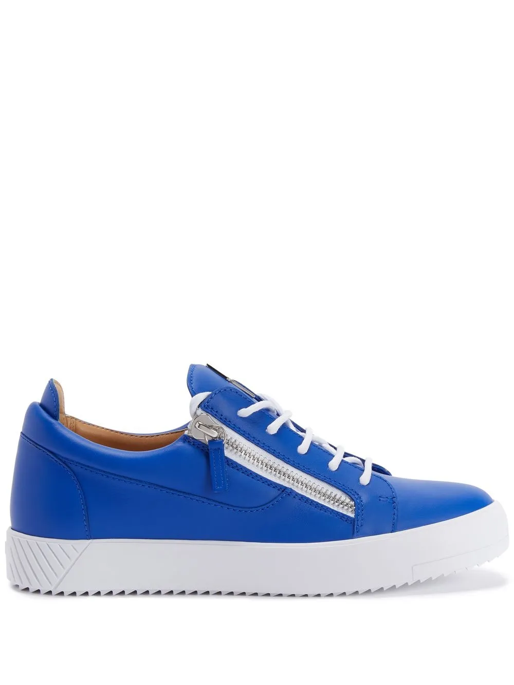 Giuseppe Zanotti Frankie Sneakers mit doppeltem Reißverschluss – Blau (RU90106K08)