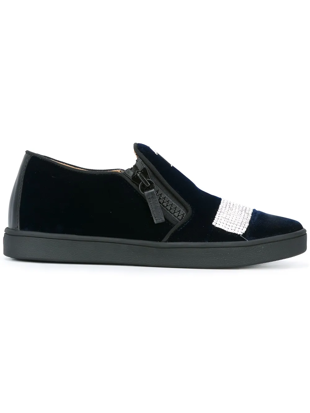Giuseppe Zanotti Slip-On-Sneakers in Samtoptik – Schwarz (RW6155002)