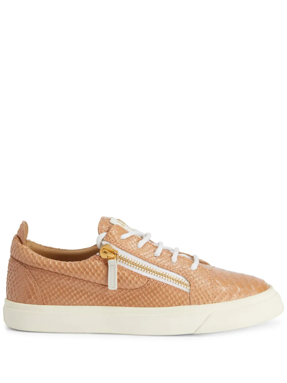 Giuseppe Zanotti Gail sneakers met slangenleer-effect – Oranje (RW90075K24)