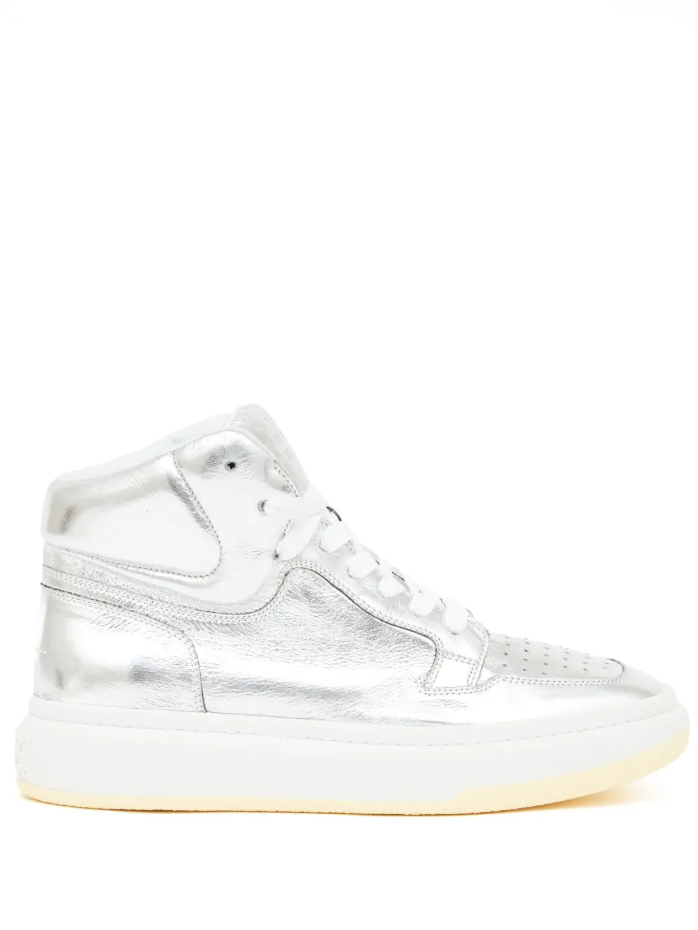 MM6 Maison Margiela High-Top-Sneakers mit Schnürung – Silber (S66WS0089P5548)
