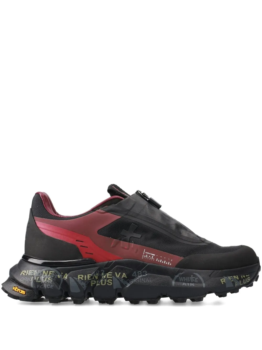 Premiata Sciliard Sneakers mit Reißverschluss – Schwarz (SCILIARD437)