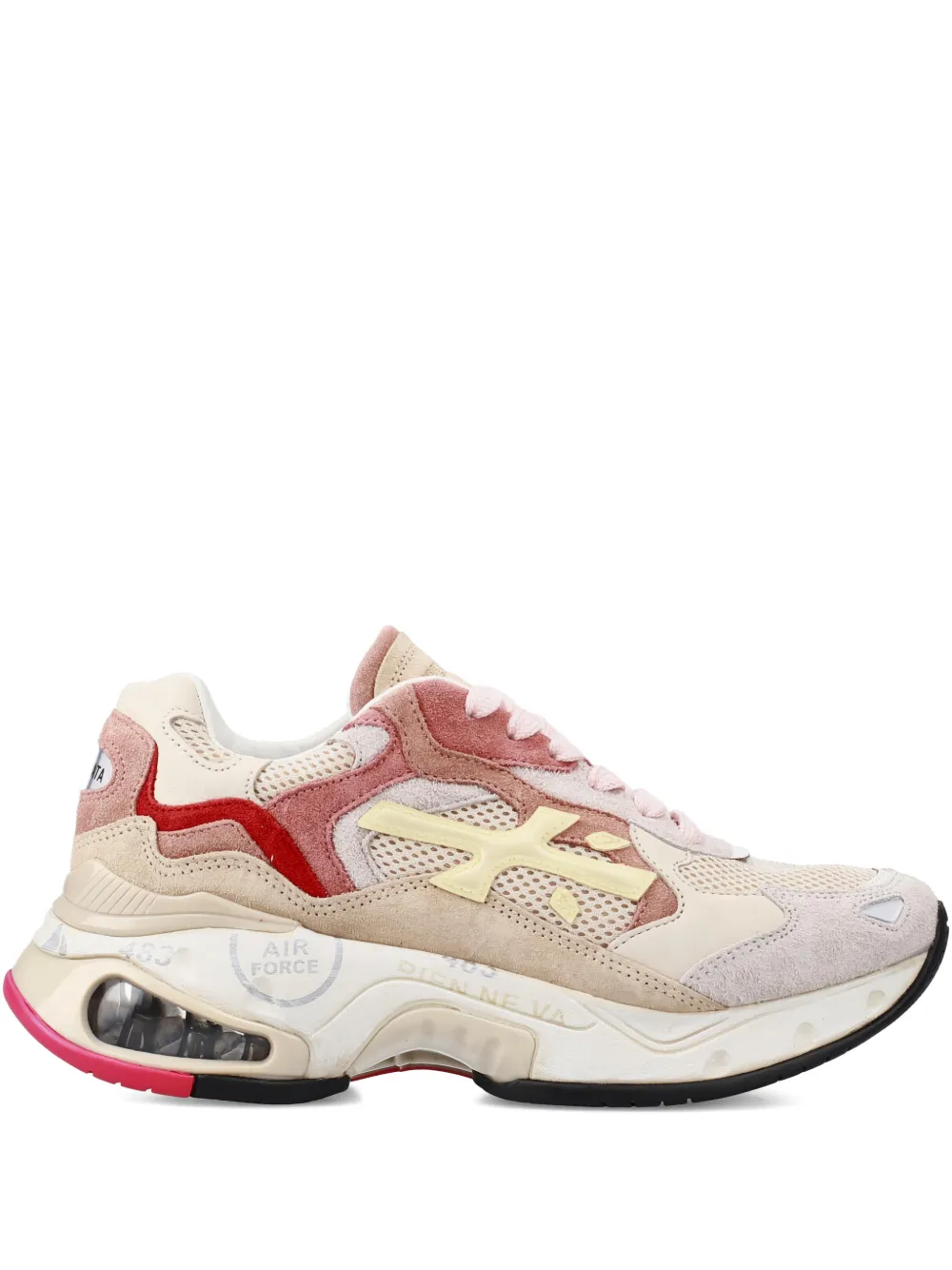 Premiata Sharkyd 423 sneakers met vlakken en logo – Beige (SHARKID)