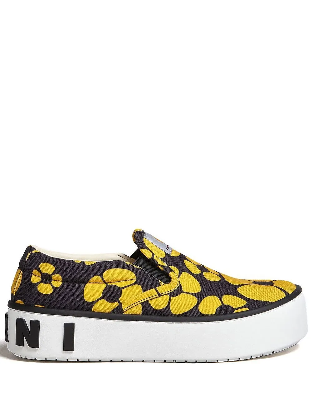 Marni Sneakers met bloemenprint – Geel (SNZW013503P4927)