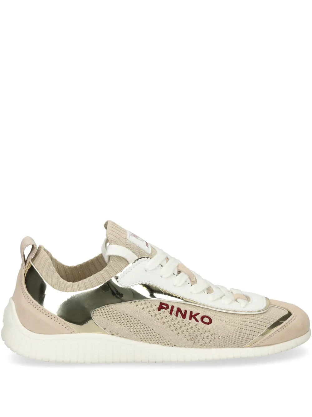 PINKO Sneakers mit Logo-Stickerei – Nude (SS0061T026)