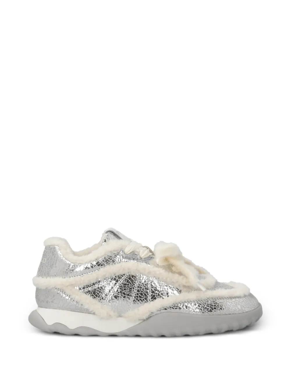PINKO Sneakers met lammy afwerking en gebarsten effect – Goud (SS0179P156)