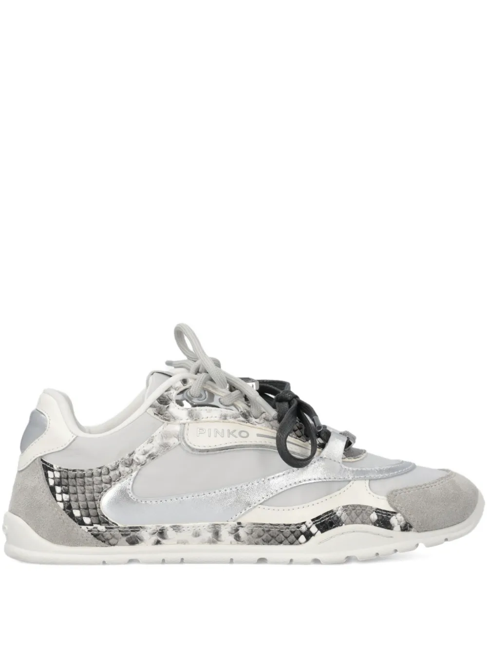 PINKO Sneakers mit Python-Print und doppelter Schnürung – Grau (SS0185P148)