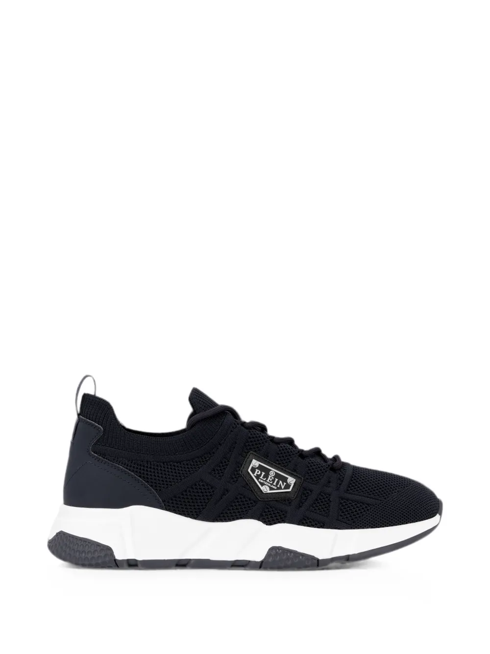 Philipp Plein Runner Sock-Sneakers mit Triangel-Schild – Weiß (UAFSUSC1076PTE003N)
