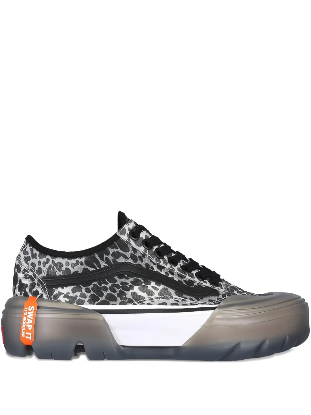 Vans Sneakers met luipaardprint en plateauzool – Grijs (VN0A7Q5VWAXK1)