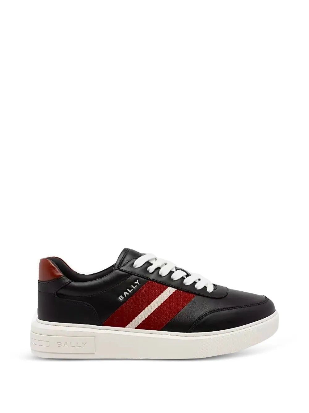 Bally Ribbon leren sneakers – Zwart (WK00CSVT012)
