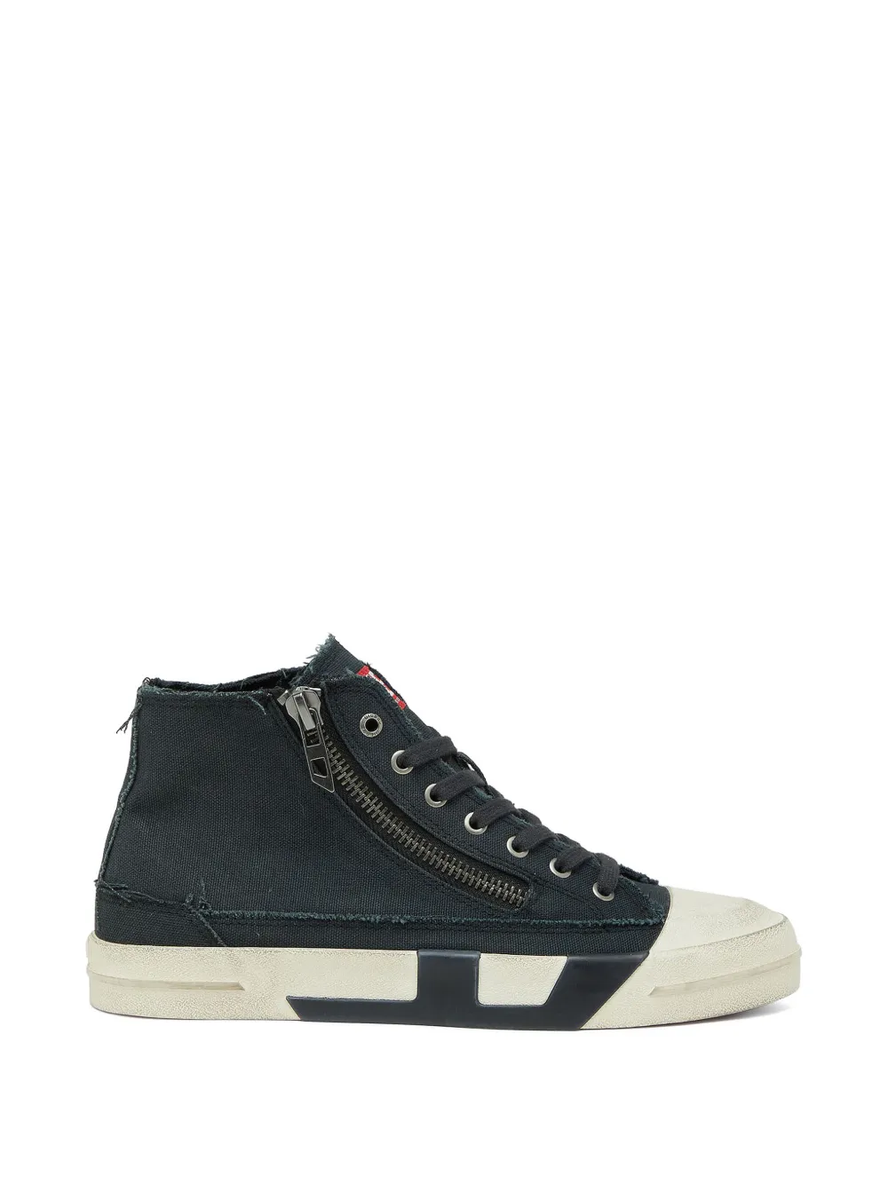 Diesel Ausgefranste S-D-Verse Sneakers aus Canvas – Weiß (Y03895P8114)