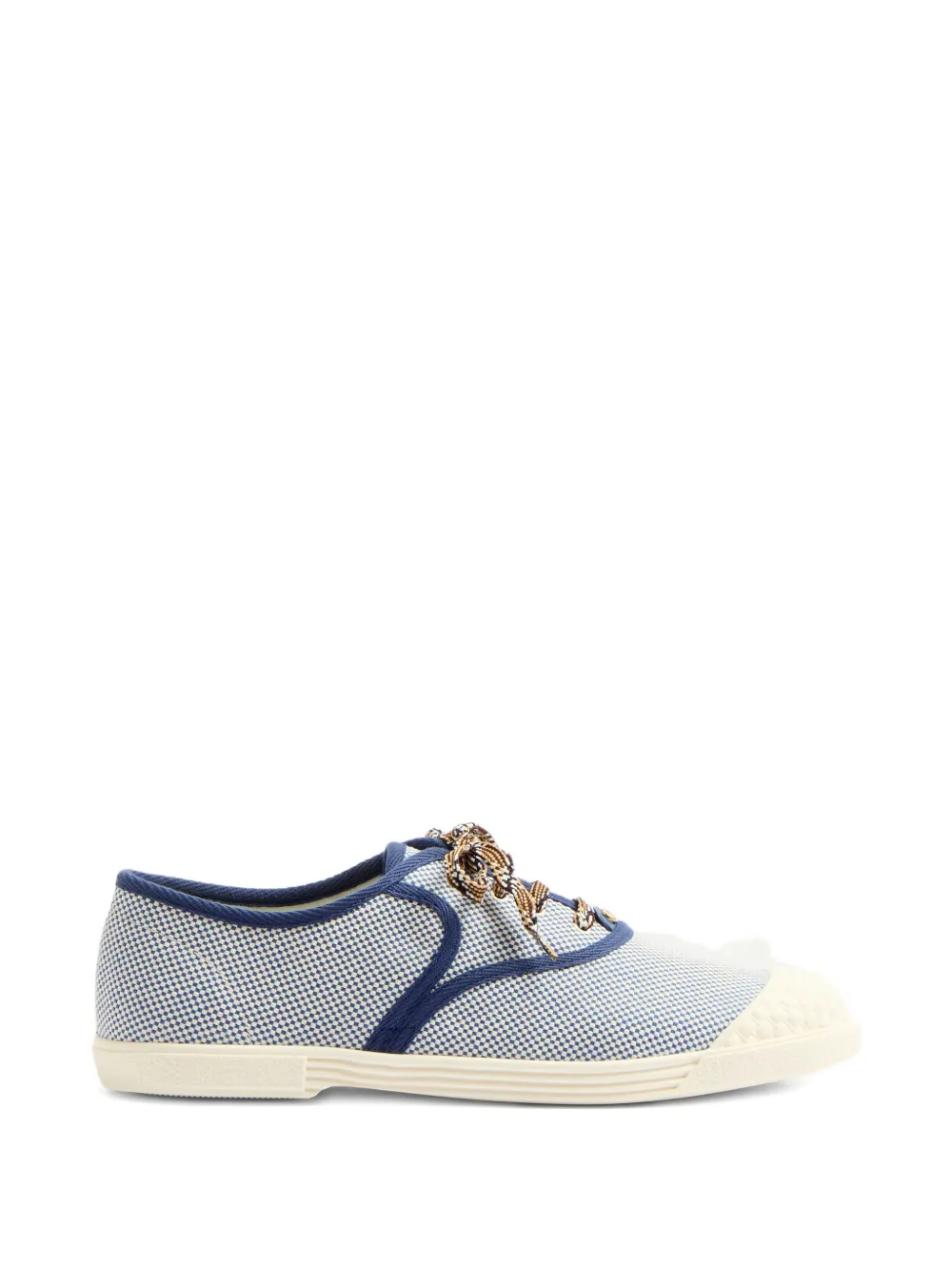 Valentino Garavani Geruite sneakers met contrasterende afwerking – Bruin (YS0J86LDZ)