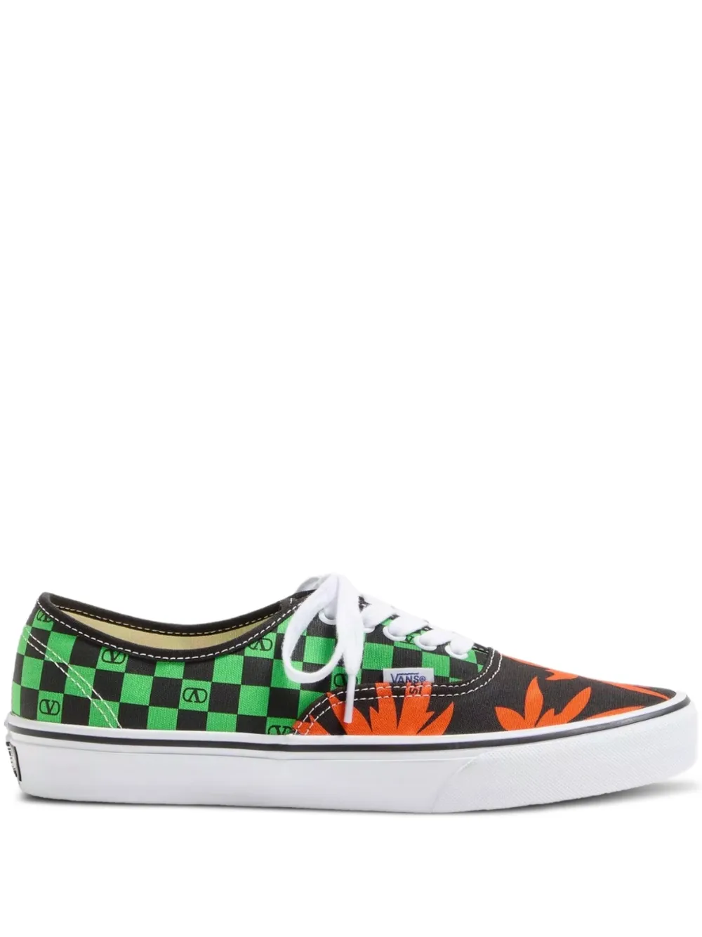 Valentino Garavani x Vans VLogo Sneakers mit Schachbrett- und Tropical Leaves-Print – Schwarz (YS0M23XWF)