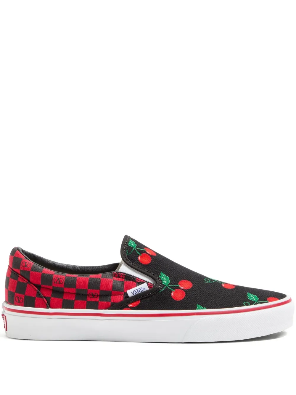 Valentino Garavani x Vans Slip-On-Sneakers mit Cherryfic-Print – Schwarz (YS0M96ECE)
