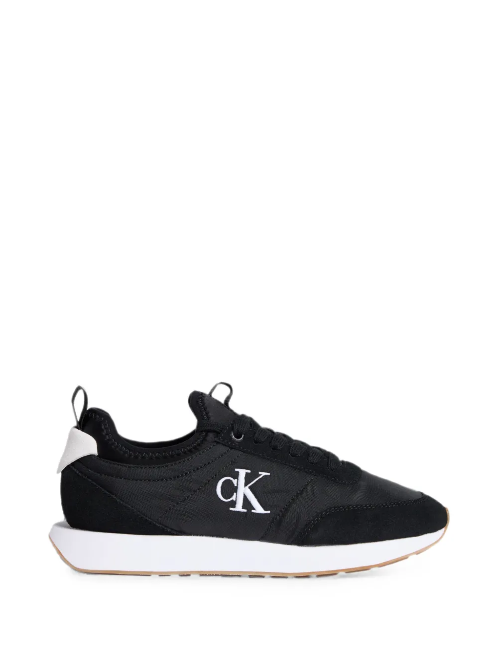 Calvin Klein Low-top sneakers met logoprint en vlakken – Zwart (YW0YW020600GM)