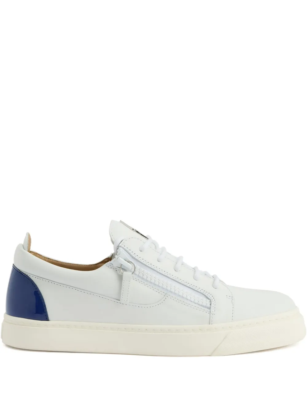 Giuseppe Zanotti Frankie leren sneakers met ritsdetail – Wit (RU50035H06)
