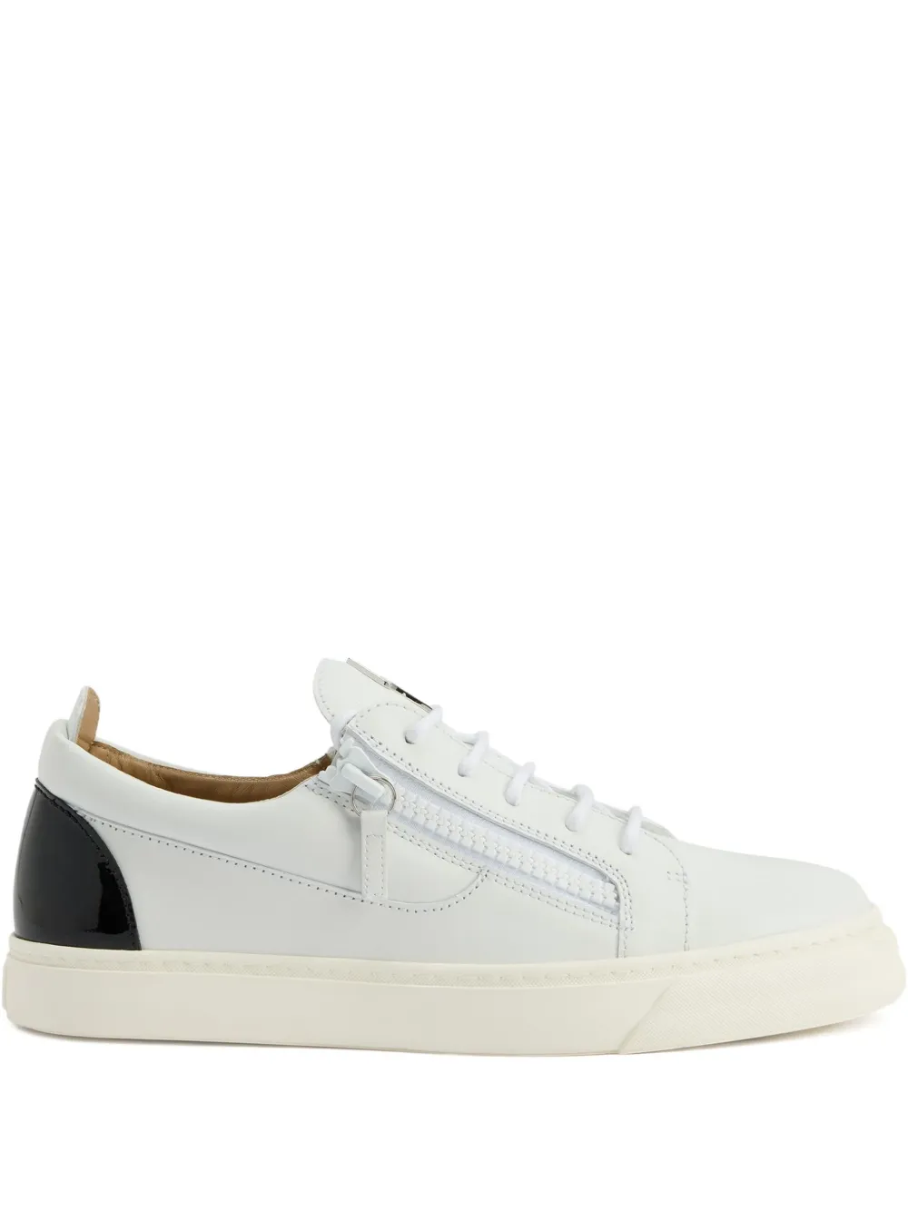 Giuseppe Zanotti Frankie leren sneakers met ritsdetail – Wit (RU50035H04)