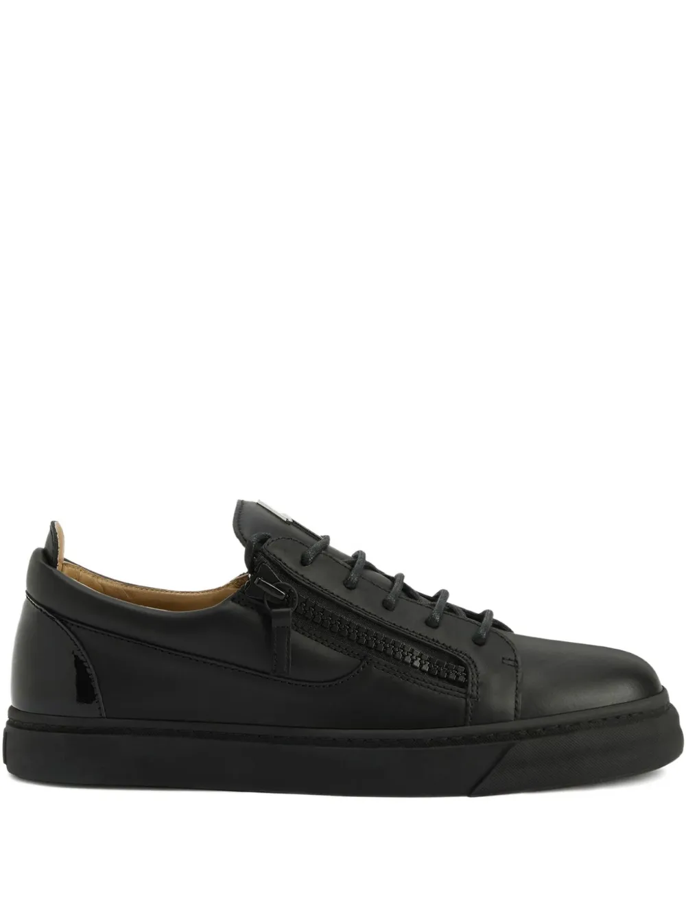 Giuseppe Zanotti Frankie leren sneakers met ritsdetail – Zwart (RU50035H05)