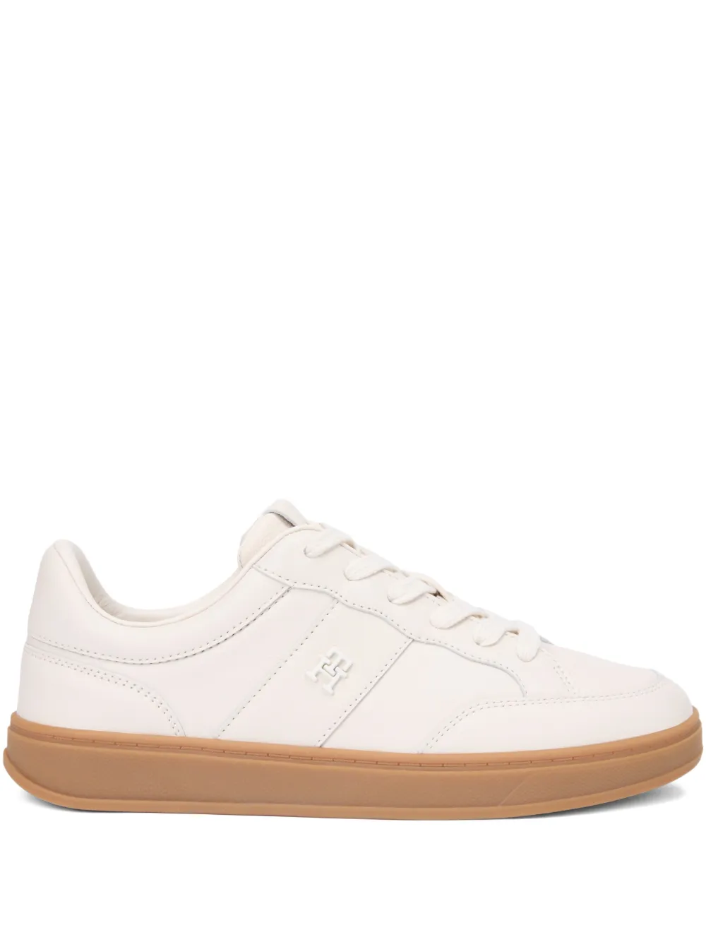 Tommy Hilfiger Low-up sneakers met logodetail – Beige (FW0FW09028AEO)
