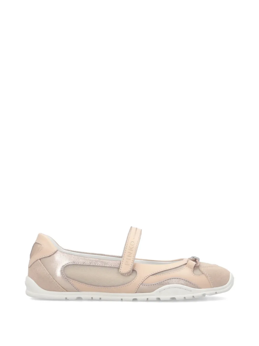 PINKO Sneakers met klittenband en logodetail – Beige (SS0187P020)