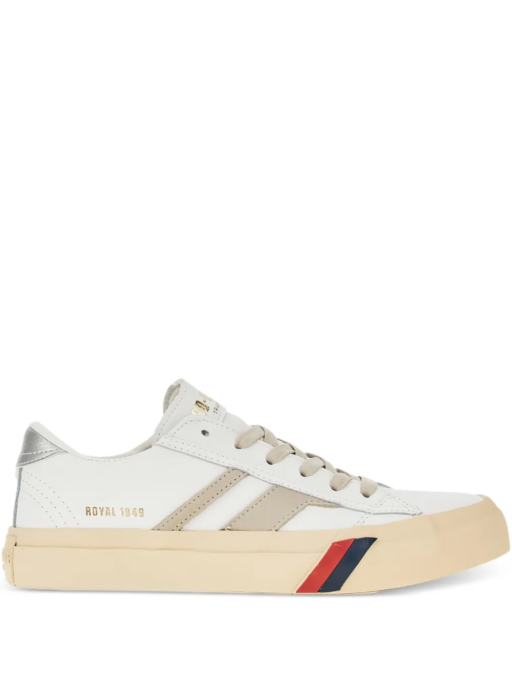 Pro-Keds Gestreifte Royal Classic Sneakers – Weiß (RC226SLWLSWH00008)