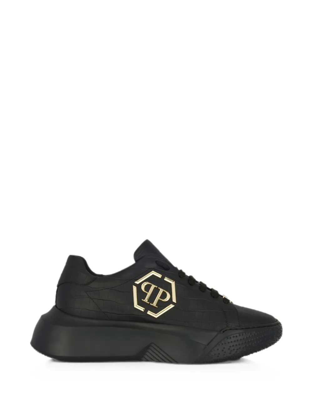 Philipp Plein Crocco Godzilla Runner sneakers – Zwart (UAFSUSC1087PLE010N)