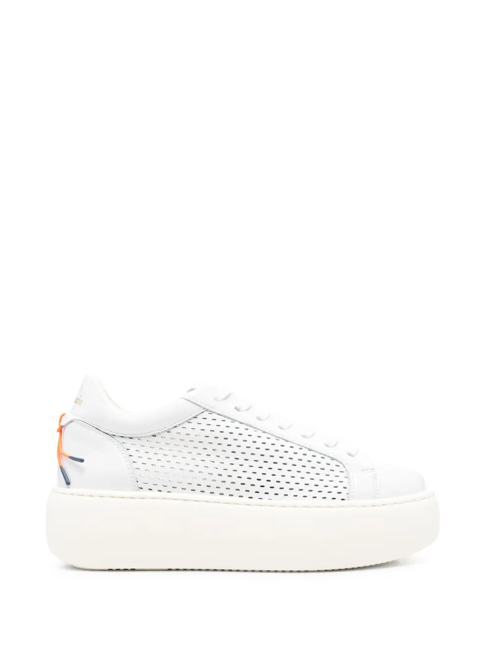 Barracuda Sneakers met plateauzool en geperforeerd detail – Wit (BD1485)