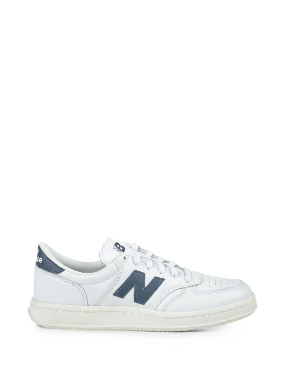 New Balance T500 leren sneakers met geperforeerde details – Wit (U5002D3WHITEVINTAGEINDIGO)