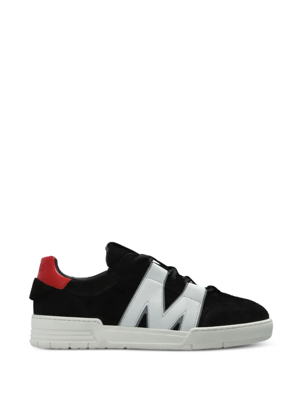 Moschino logo-patch leather sneakers – Zwart (MB15224G0PGFB)