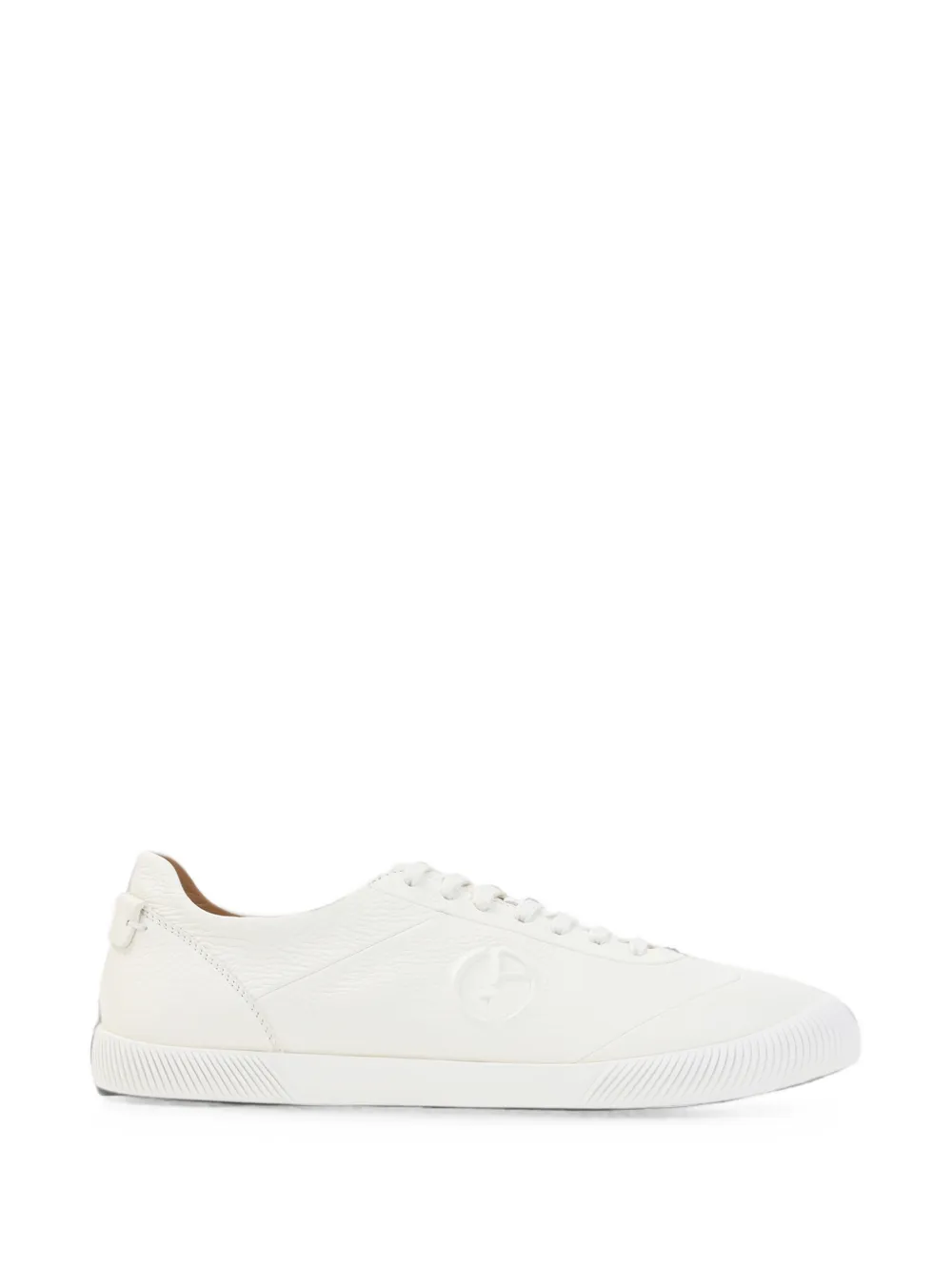 Giorgio Armani logo-embossed leather sneakers – Weiß (GM004698AF19222)