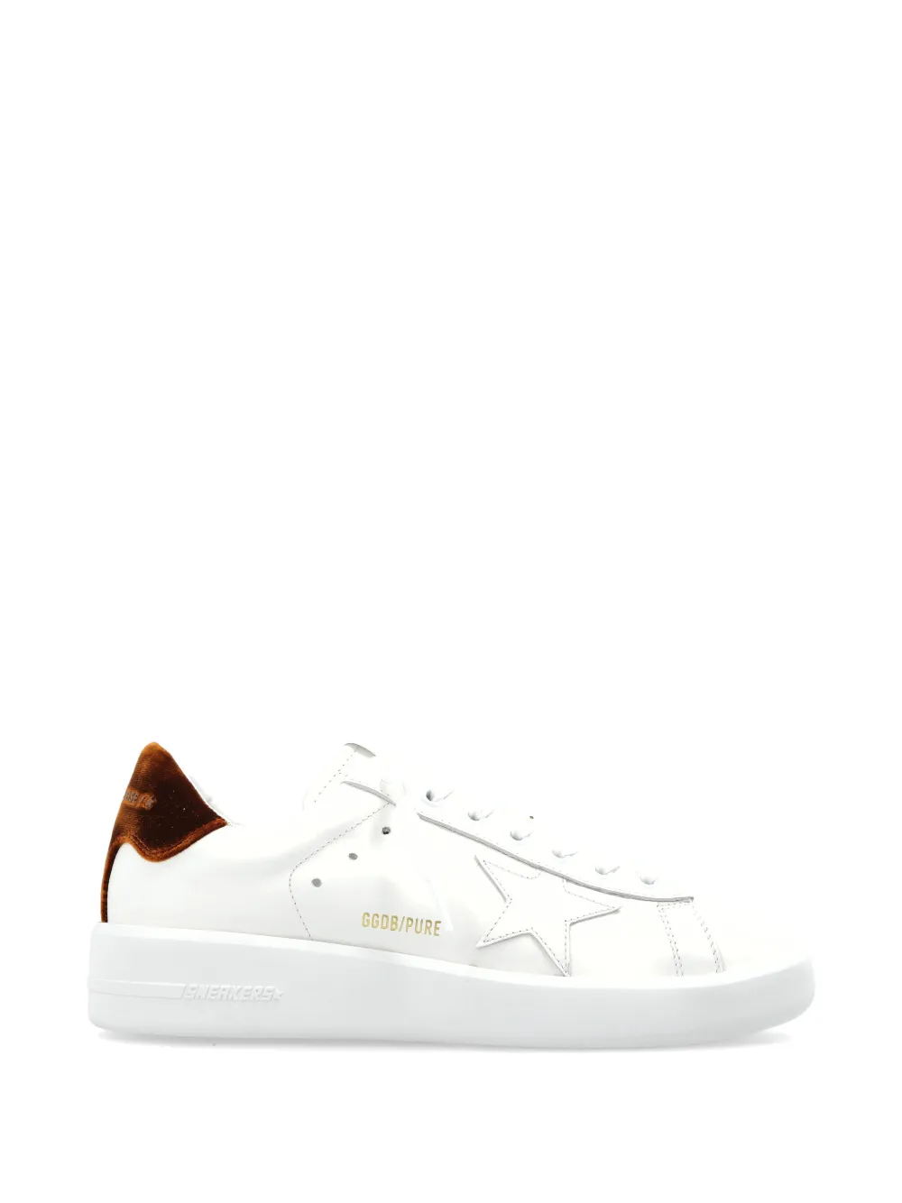 Golden Goose Purestar leren sneakers met applicatie – Wit (GWF00197F008070)
