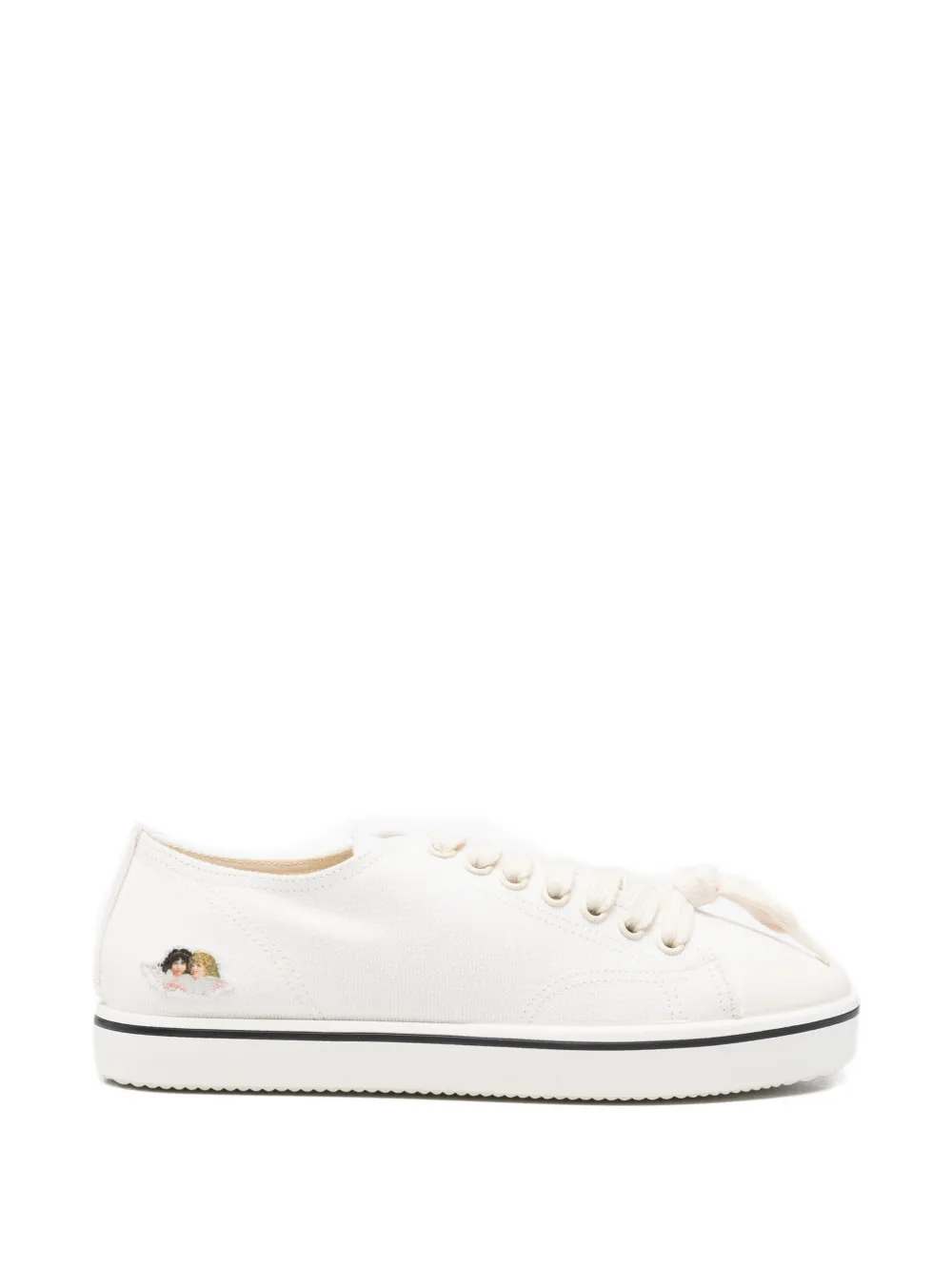Fiorucci Canvas-Sneakers mit Angel-Patch – Weiß (W26SSASH004CO03WH01)