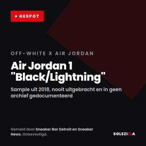 Drie paar, of misschien één — dit Off-White Air Jordan 1-sample staat in geen enkel archief