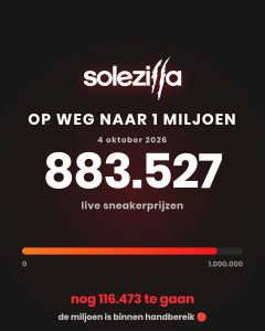 Solezilla: 883.527 live sneakerprijzen, op weg naar 1 miljoen (4 oktober 2026)